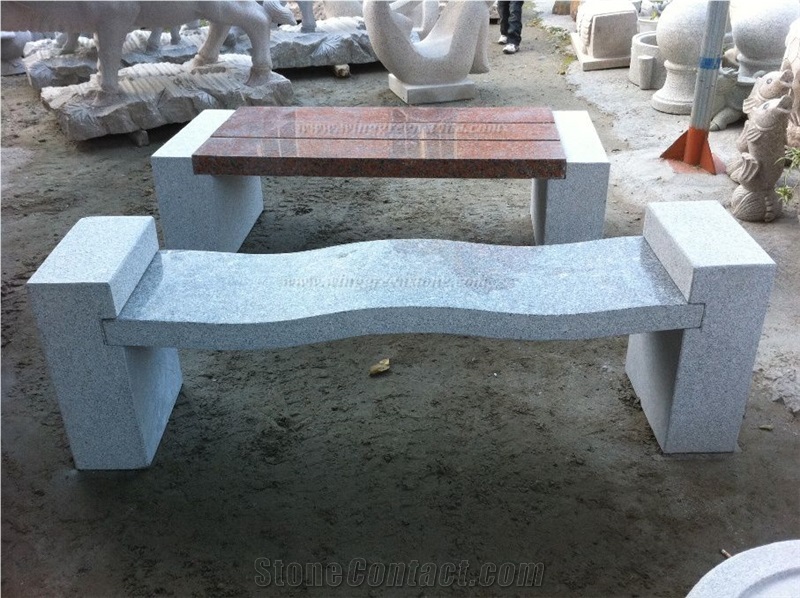 Chinese Grey Granite Bench for Garden/Park/Patio