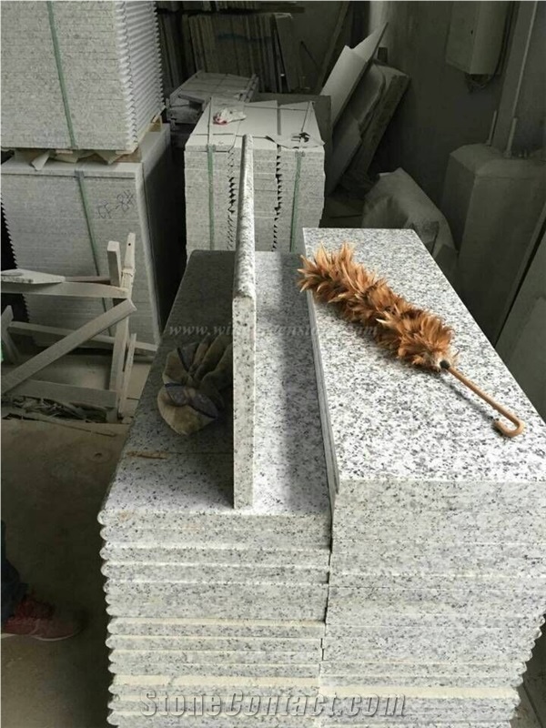 Chinese Hot Sale White Granite Stairs & Steps, G439/China Grey/Big White Flower Granite Stairs, Top Polished Steps & Risers, Stair Treads & Thresholds