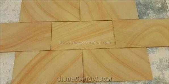 Grade a China Yellow Sandstone Slabs & Tiles, Xiamen Winggreen Manufacturer