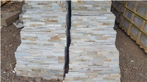 High Quality Wooden Yellow Slate Cultured Stone for Wall Cladding