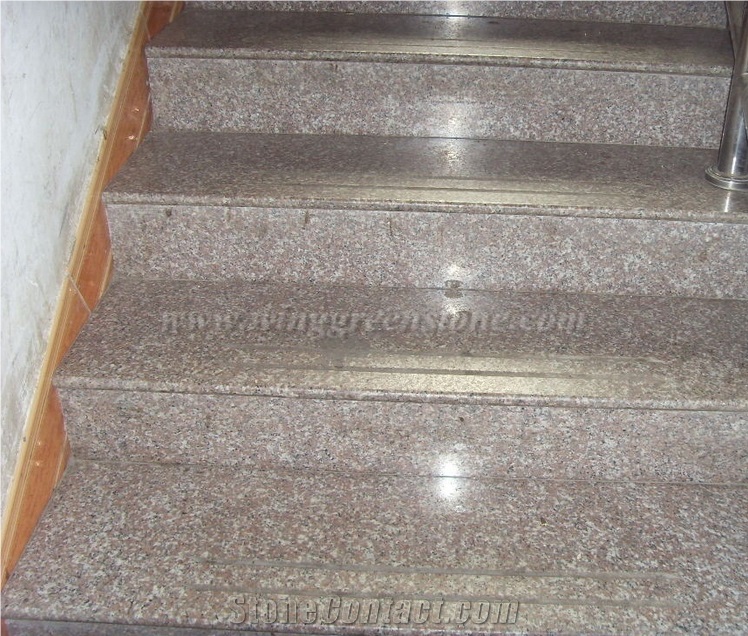 Hot Sale G664 Granite/Pink Granite/China Pink Granite Steps & Risers, Treads and Threshold, Xiamen Winggreen Manufacture