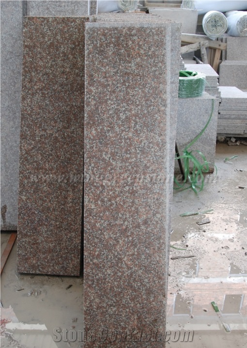 Hot Sale G687 Granite/Peach Red Granite/China Pink Granite Steps & Risers, Treads and Threshold, Xiamen Winggreen Manufacture