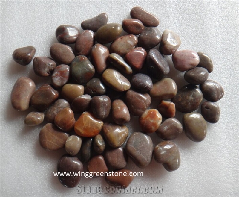 Hot Sale, Multicolor Pebble Stone, Polished,Honed
