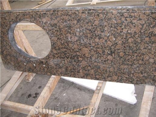Imported Granite, Finland Baltic Brown, Coffe Diamond Granite Bathroom Countertops, Top Polished Brown Granite Vanity Tops, Xiamen Winggreen Manufacturer