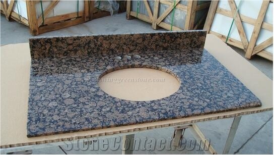 Imported Granite, Finland Baltic Brown, Coffe Diamond Granite Bathroom Countertops, Top Polished Brown Granite Vanity Tops, Xiamen Winggreen Manufacturer