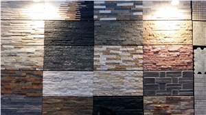 Interior & Exterior Wall Decoration, Rusty Slate Cultured Stone, Multicolor Slate Wall Cladding, Decorative Wall Panel, Ledge Stone