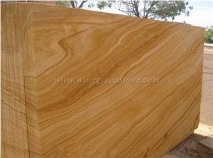 Natural Yellow Wooden Vein Sandstone Tiles & Slabs, Yellow Sandstone, Xiamen Winggreen Manufacturer