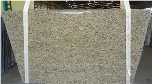 Polished Giallo Cecilia Granite Slab, Brazil Granite, Granite Tiles, Yellow Granite Slabs Xiamen Winggreen Manufacturer