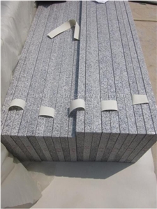 Popular Grey Granite, G603/China Grey Granite Stairs, Padang White, Sesame Grey Granite Steps & Risers, Stair Treads & Thresholds, Xiamen Winggreen Manufacturer