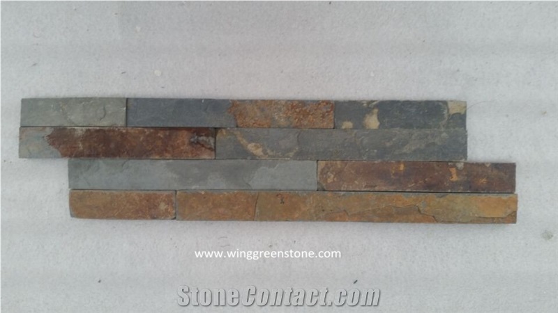 Rusty Slate Cultured Stone, Mix Color Slate Tile