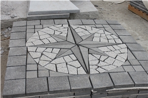 Square Shape & Fan Shape G603 Granite Cube Stone/China Grey Granite Cubes on Net/Pavers on Net, Flamed/Natural Granite Cubes with Net for Walkway and Driveway