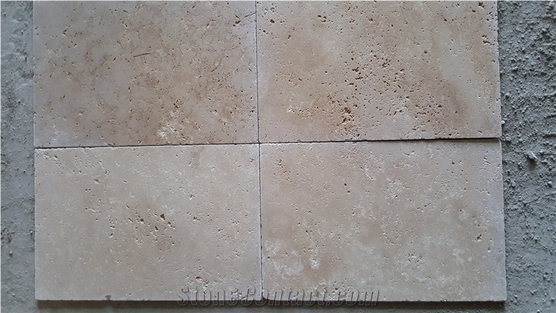 1rst Quality Light Travertine 40.6*61*1.2,  Denizli Travertine floor tiles, beige travertine tiles & slabs