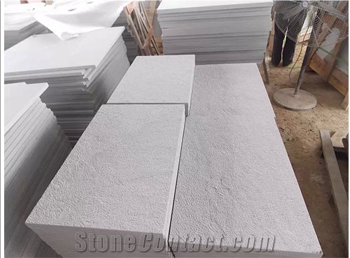 Chinese Cheap Grey Granite Tiles, Sichuan White Sandstone Flooring​, Polished for Floor and Wall