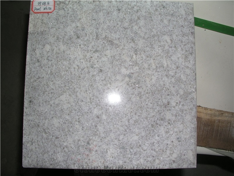 Chinese Cheap Pearl White Granite Slabs & Tiles, Polished for Floor and Wall