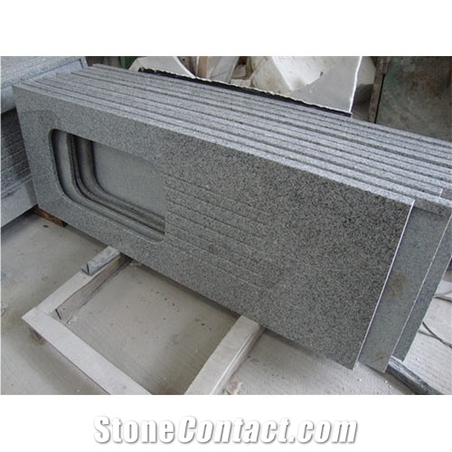 Chinese Grey Granite Countertops, G603 Granite Polished Tops for Kitchen