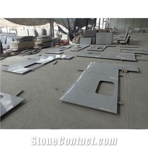 Chinese Grey Granite Countertops, G603 Granite Polished Tops for Kitchen