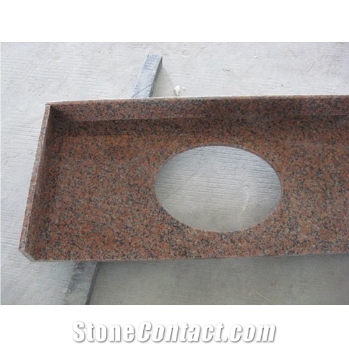 Chinese Red Granite Countertop, Maple Red, G562 Granite Bathroom Countertops