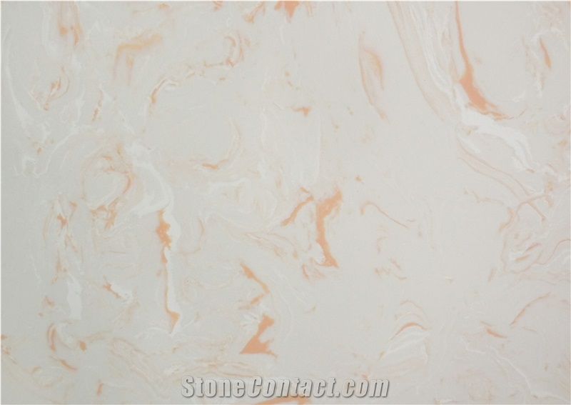 Artificial Stone Beige Orange Marble Tile & Slab Fg059