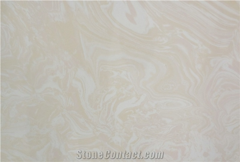 Artificial Stone Romantic Pattern Beige Marble Tile & Slab Fg032