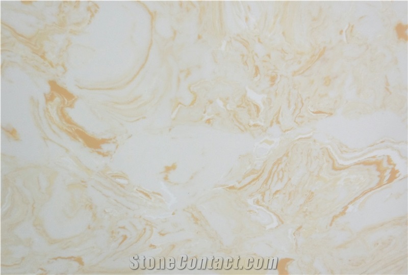 Artificial Stone Yellow Marble Tile & Slab Fg066