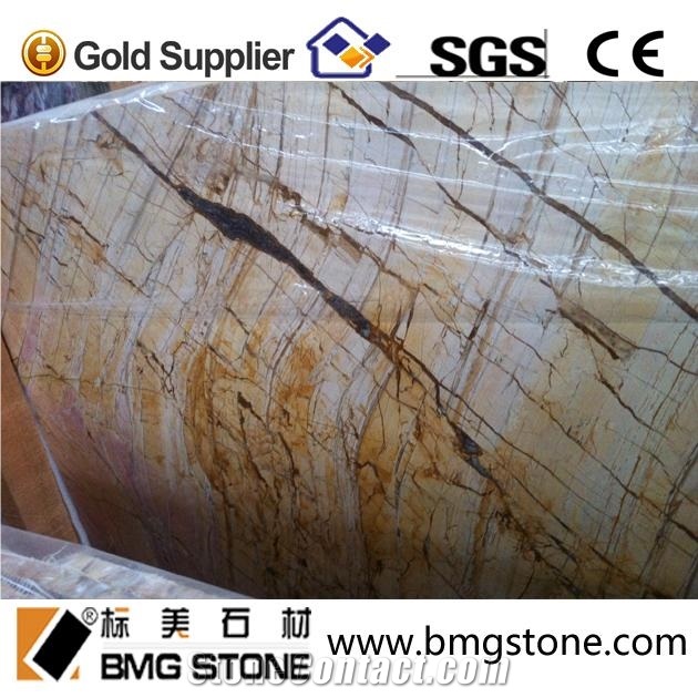 2016 Cheap Marble Tile Price, Marble Stone, Picasso Gold Marble for Tiles