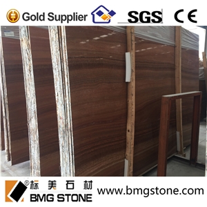 China Natural Stone Wooden Red Marble Floor Tiles