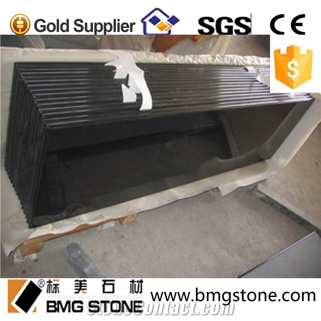 Chinese Absolute Black, Shanxi Black Granite with Golden Spots for Wall and Floor Tiles