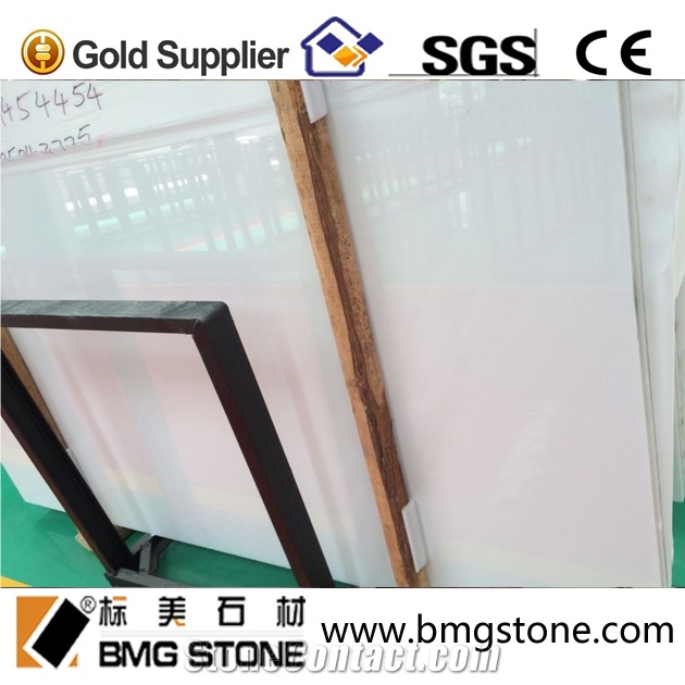 Chinese Pure White Marble Slabs and Tiles, Silky White Marble Slabs and Tiles