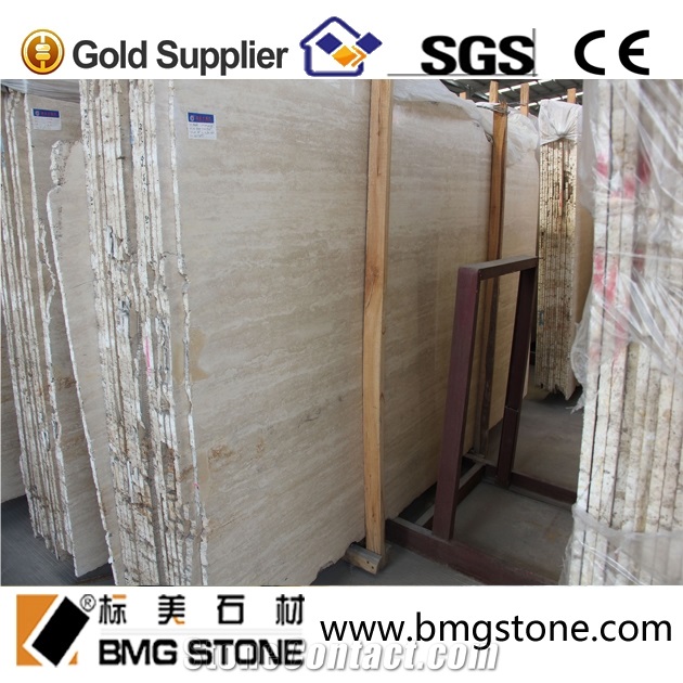 Construction Travertine Stone Slab Used in Interior and Exterior Bulding