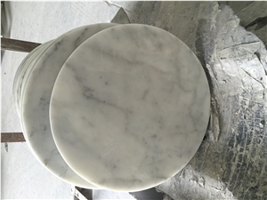 White Marble Round Tabletops and Home & Hotel Decoration
