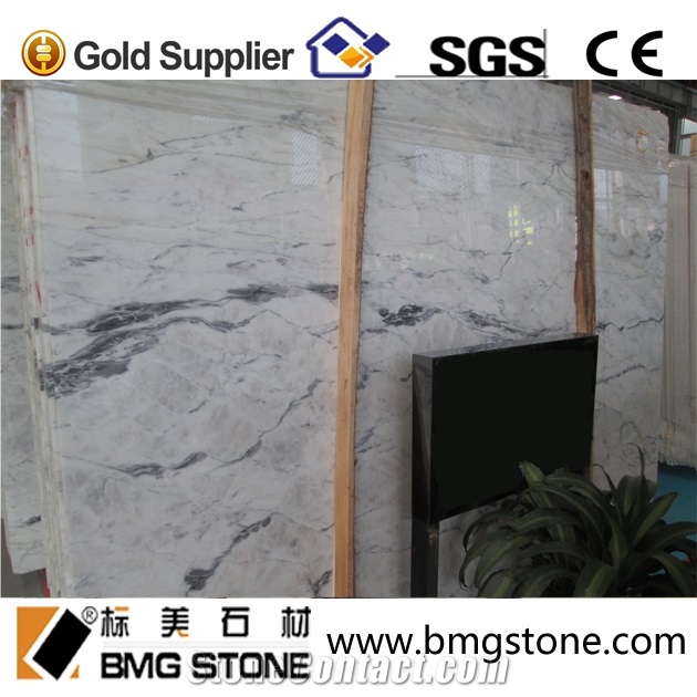 Wholesale Cloud White Marble Stone Slabs & Tiles for Countertop Vanity Top for Bathroom
