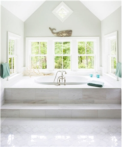 Bianco Dolomitti White Marble Bathroom Design