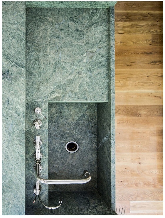 Costa Smeralda Granite Kitchen with Farm Sink