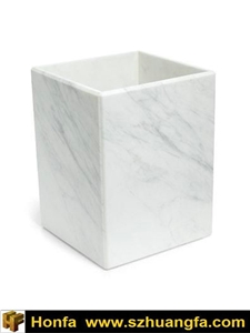 7 Pcs Bathroom Accessory Marble Made, Bianco Carrara Cd White Marble Bath Accessories