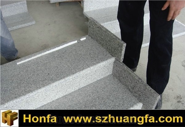 China Factory Price G623 Granite Stairs,Sesame Granite Staircase