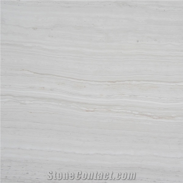 White Wooden Veins Marble Customize Size Tiles, China White Marble