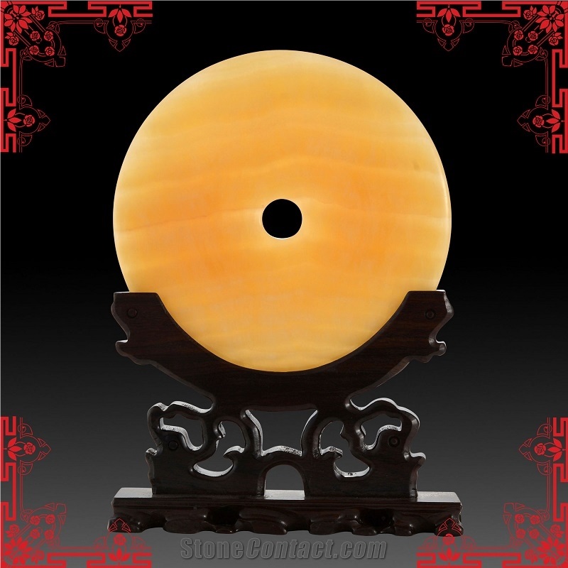 China Yellow Onyx Artifacts & Handcrafts-Clasp