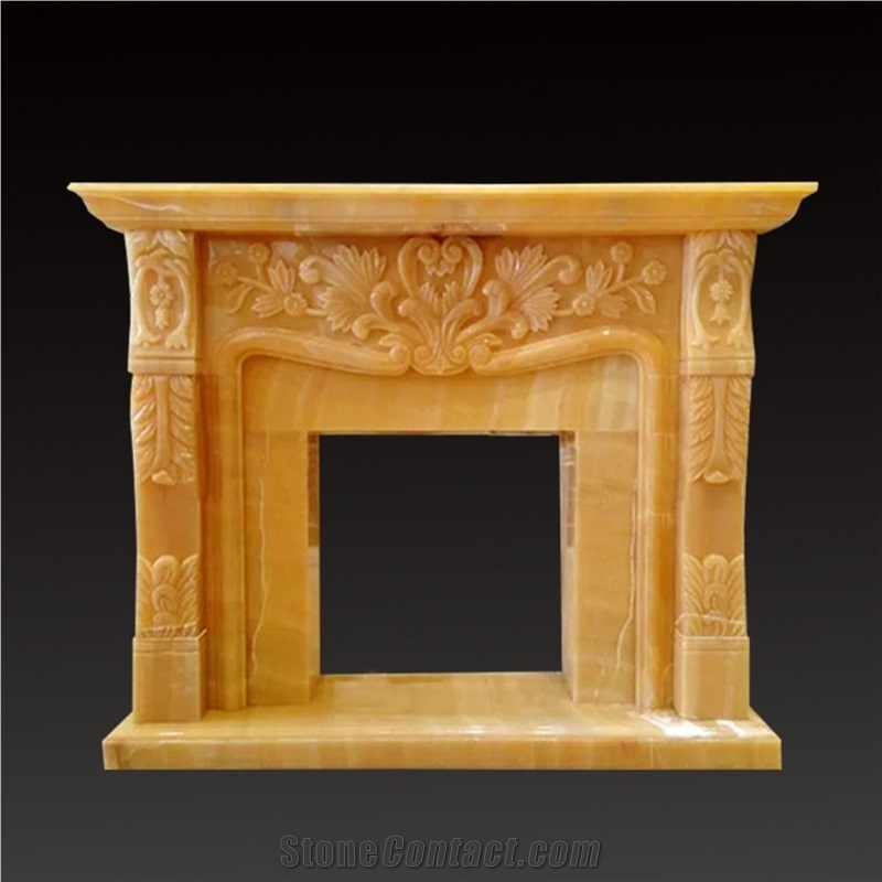 China Yellow Onyx Fireplace