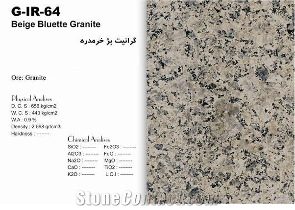 Beige Bluette Granite Tiles & Slabs, Polished Granite Flooring Tiles