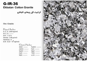 Ekbatan Cotton Granite, Ekbatan Hamedan Granite Tiles, Grey Polished Granite Flooring Tiles, Wall Tiles