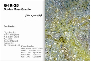 Golden Moss Granite Tiles & Slabs, Green Polished Granite Covering Tiles