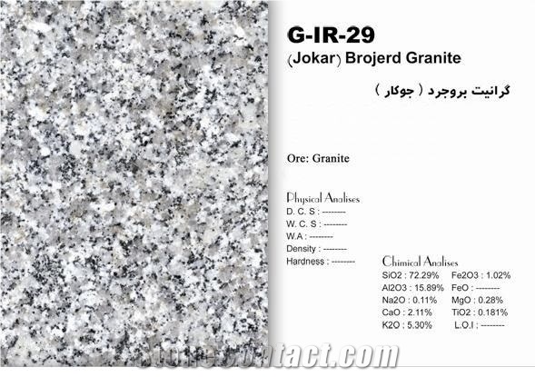 Jokar White Granite - Borujerd White Granite Tiles & Slabs, White Polished Granite Floor Tiles, Walling Tiles