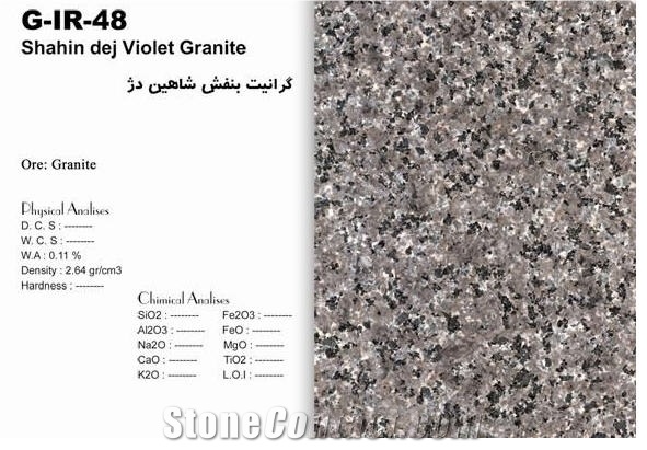 Shahin Dej Violet Granite, Shahin Dezh Violet Granite Tiles & Slabs, Lilac Polished Granite Flooring Tiles