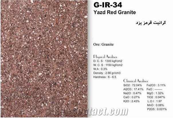 Yazd Red Granite Tiles & Slabs, Red Polished Granite Floor Tiles, Wall Tiles Iran