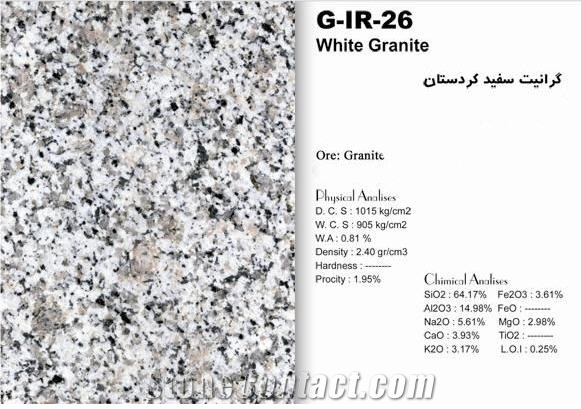 Zahedan White Granite Tiles & Slabs, White Polished Granite Tiles & Slabs Iran