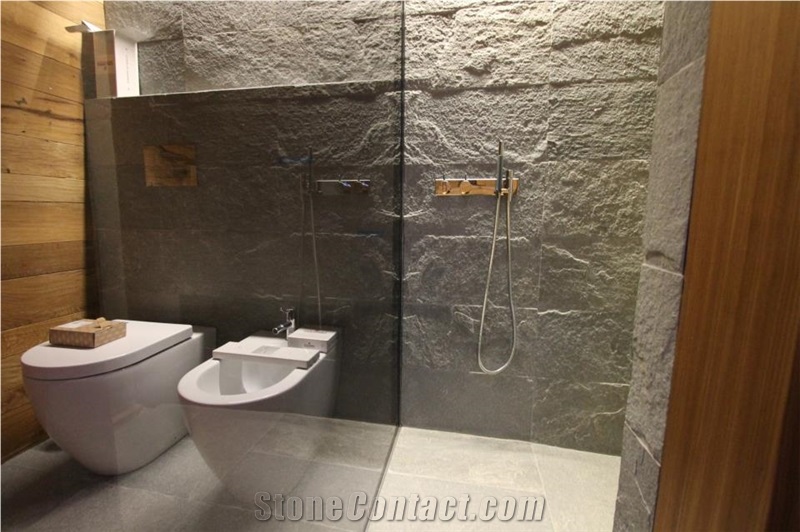 Dorato Valmalenco Quartzite Bathroom Design, Green Quartzite Walling Tiles