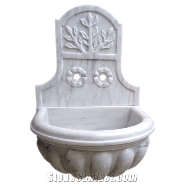 Afyon White Marble Basin - Afhk-63p, White Marble Sinks & Basins, Bathroom Sinks