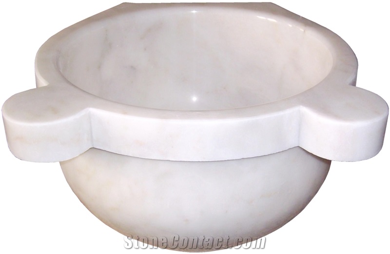 Crema Bil Latte Marble Turkish Bath Basin - Afhk-28