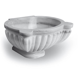 Exclusive Marble Basin - Afhkc-515, Afyon White Marble Basins, Bathroom Sinks, Round Basins