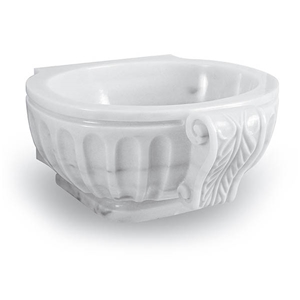 Exclusive Marble Basin - Afhkf-175, White Marble Round Basins, Afyon White Marble Basins, Bathroom Sinks